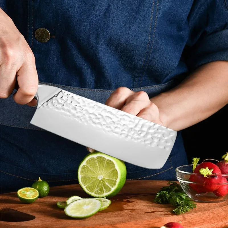Stainless Steel Cleaver Knife – Wood Handle Butcher Kitchen Kitchen Cleaver Knife Axl