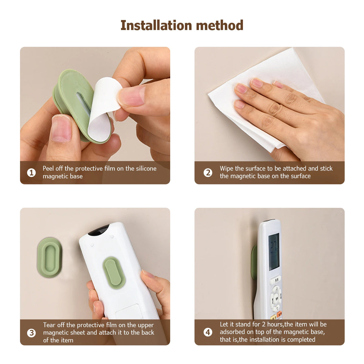 Magnetic Wall Mount Remote Control Holder – Silicone Caddy Wall Mount Organizer Axl