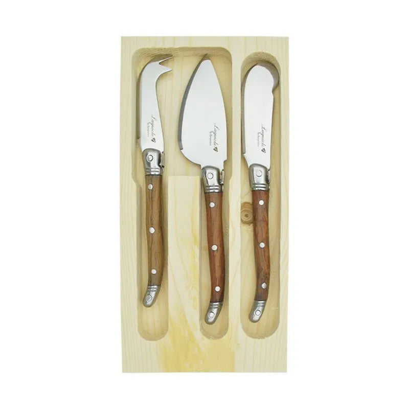 Laguiole-Style Butter Spreader Knife Set – Wood Handle 6-10 Pc Butter Spreader Set Axl 3pcs in the box