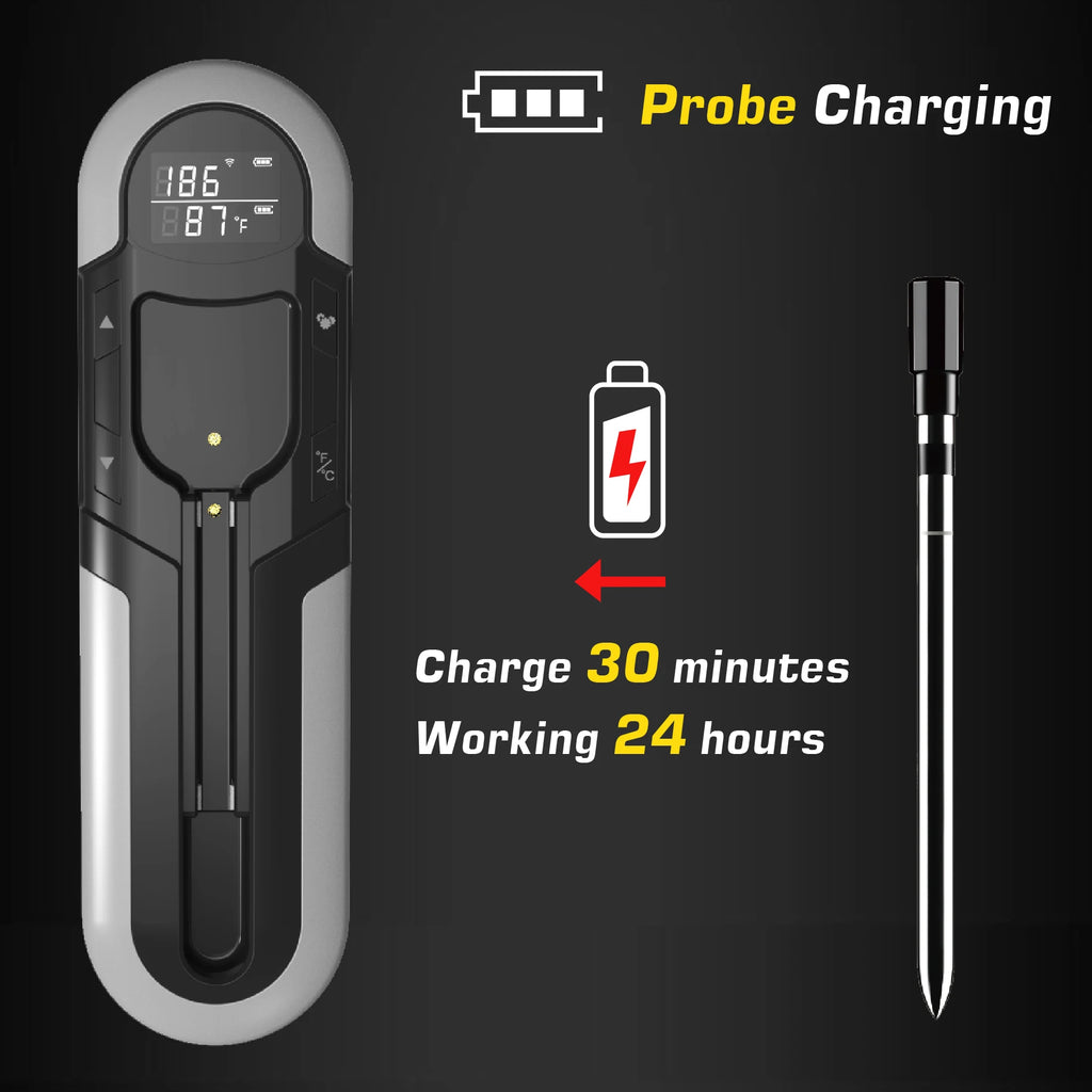 KT THERMO Wireless Bluetooth Meat Thermometer | BBQ & Oven Smart BBQ Thermometer Axl