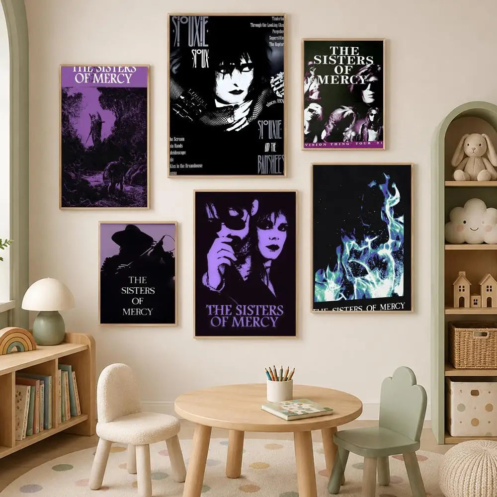 Sisters of Mercy Poster – Self-Stick HD Waterproof Wall Art Wall Art Poster Axl