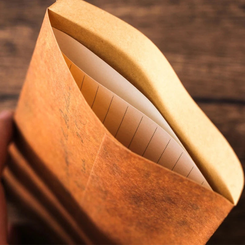 10-Pack Vintage Kraft Paper Envelopes – Retro Mini Style Kraft Paper Envelopes Axl