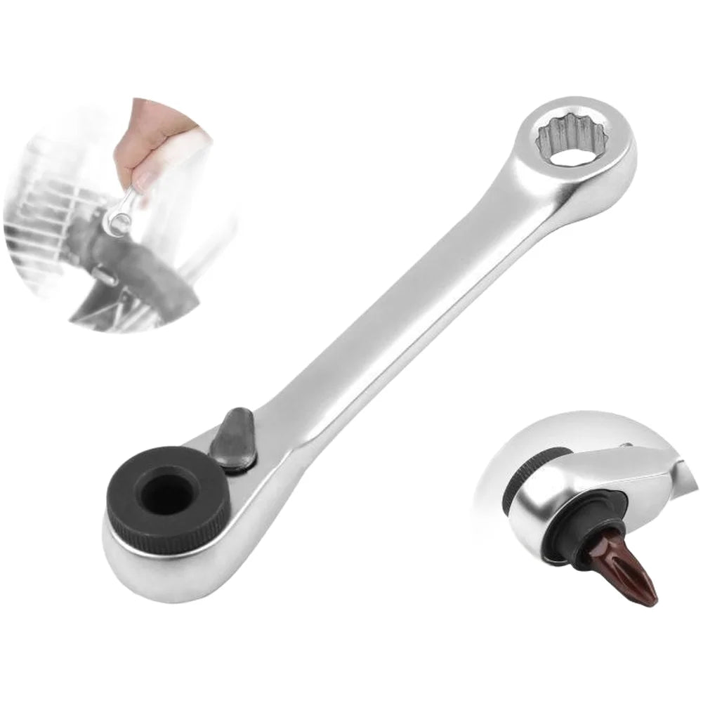 1/4" 72-Tooth Dual Head Ratchet Wrench – Quick-Release Bit Handle Ratchet Wrench Axl type E China Mainland