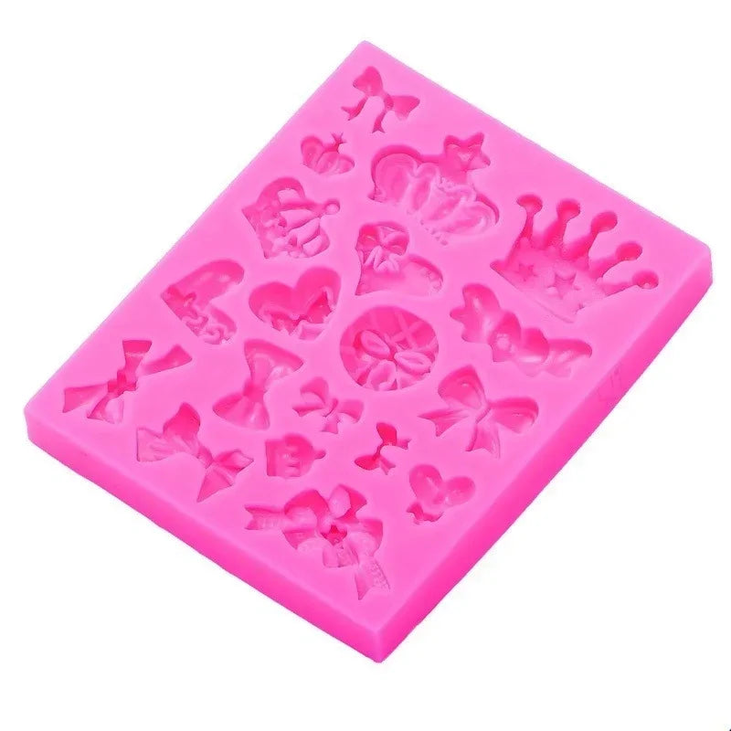 Crown Bowknot Silicone Mold – Chocolate Candy Fondant Baking Silicone Baking Mold Axl