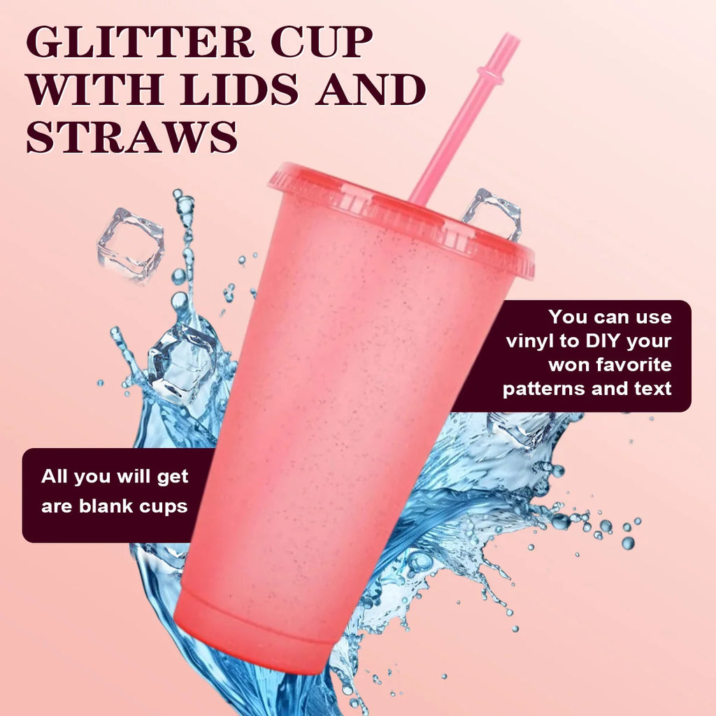 Reusable Acrylic Tumblers with Lids & Straws – 710ml 2/4 Pack Acrylic Tumbler Set Axl