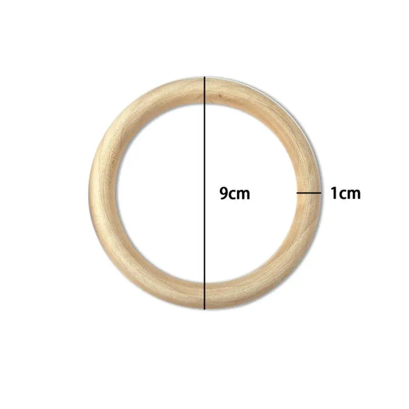 10Pcs Unfinished Wood Rings 40–100mm | Macrame & DIY Crafts Wood Craft Rings Axl 9cm-10pcs