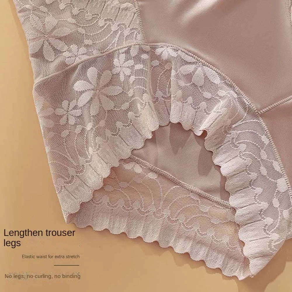 Women's Ice Silk High-Waist Lace Briefs | Smooth & Comfy Women's Silk Briefs Axl