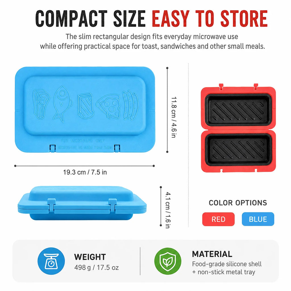 Microwave Sandwich Grill Pan – Nonstick Panini Press Maker Sandwich Grill Pan Axl