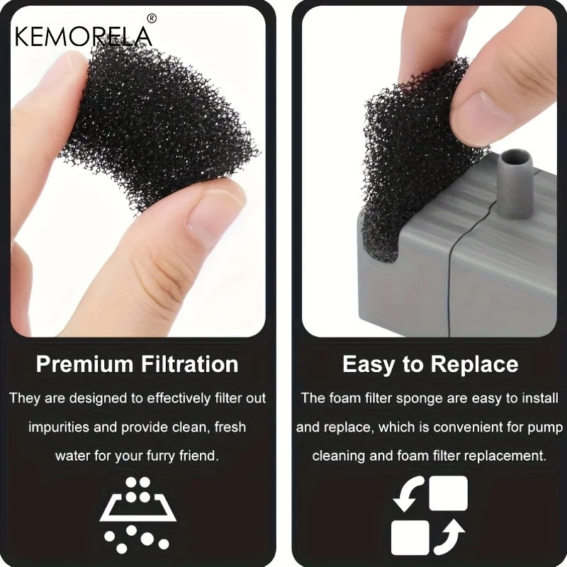 Kemorela Pet Fountain Foam Filter – Petkit Eversweet Compatible Pet Fountain Filter Axl