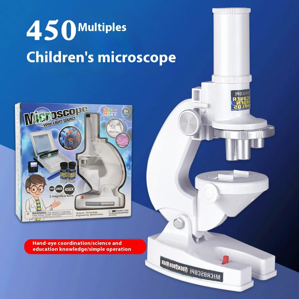 Kids HD Portable Microscope – 500X Biology Kit for Students Kids Science Microscope Axl