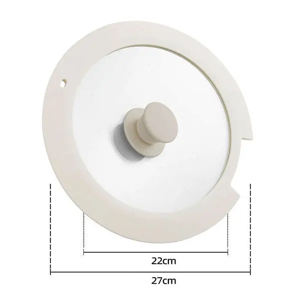 Universal Tempered Glass Pot Lid 18/20/26cm | Silicone Seal Cookware Lid Axl White 26cm
