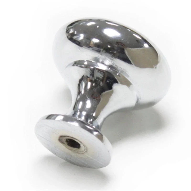 Chrome Round Cabinet Knobs – Silver Metal Door & Drawer Handles Cabinet Knobs Axl