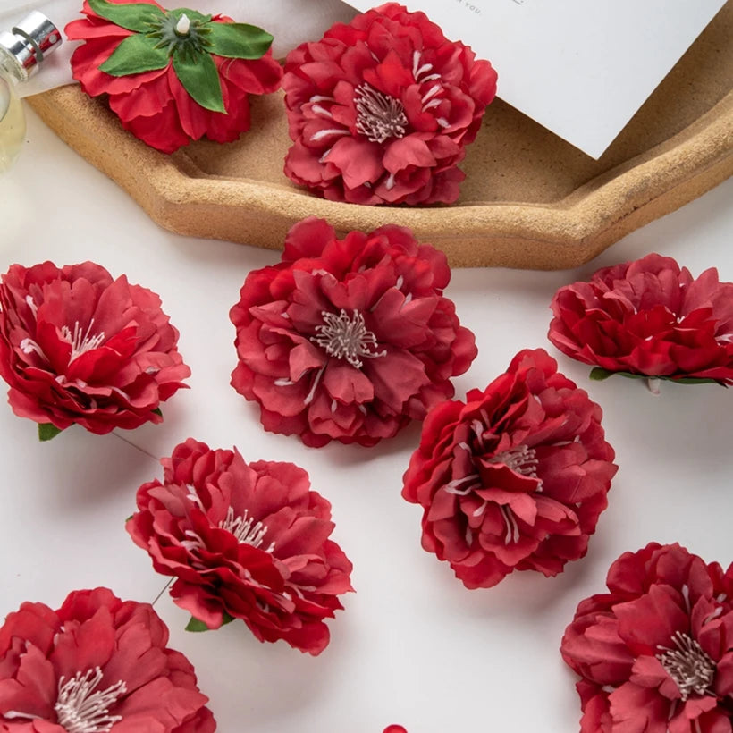 Silk Peony Artificial Flower Heads 10/30 Pcs – Wedding & Home Décor Artificial Flower Heads Axl