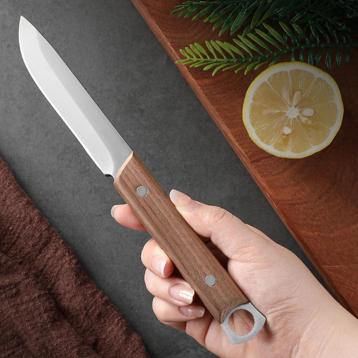 SHENJIU Hand-Forged Boning Knife – Stainless Steel & Wood Handle Boning Kitchen Knife Axl