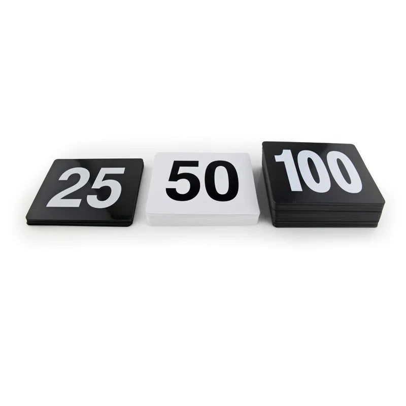 Plastic Table Number Cards 1–100 | Wedding & Restaurant Signs Table Number Cards Axl
