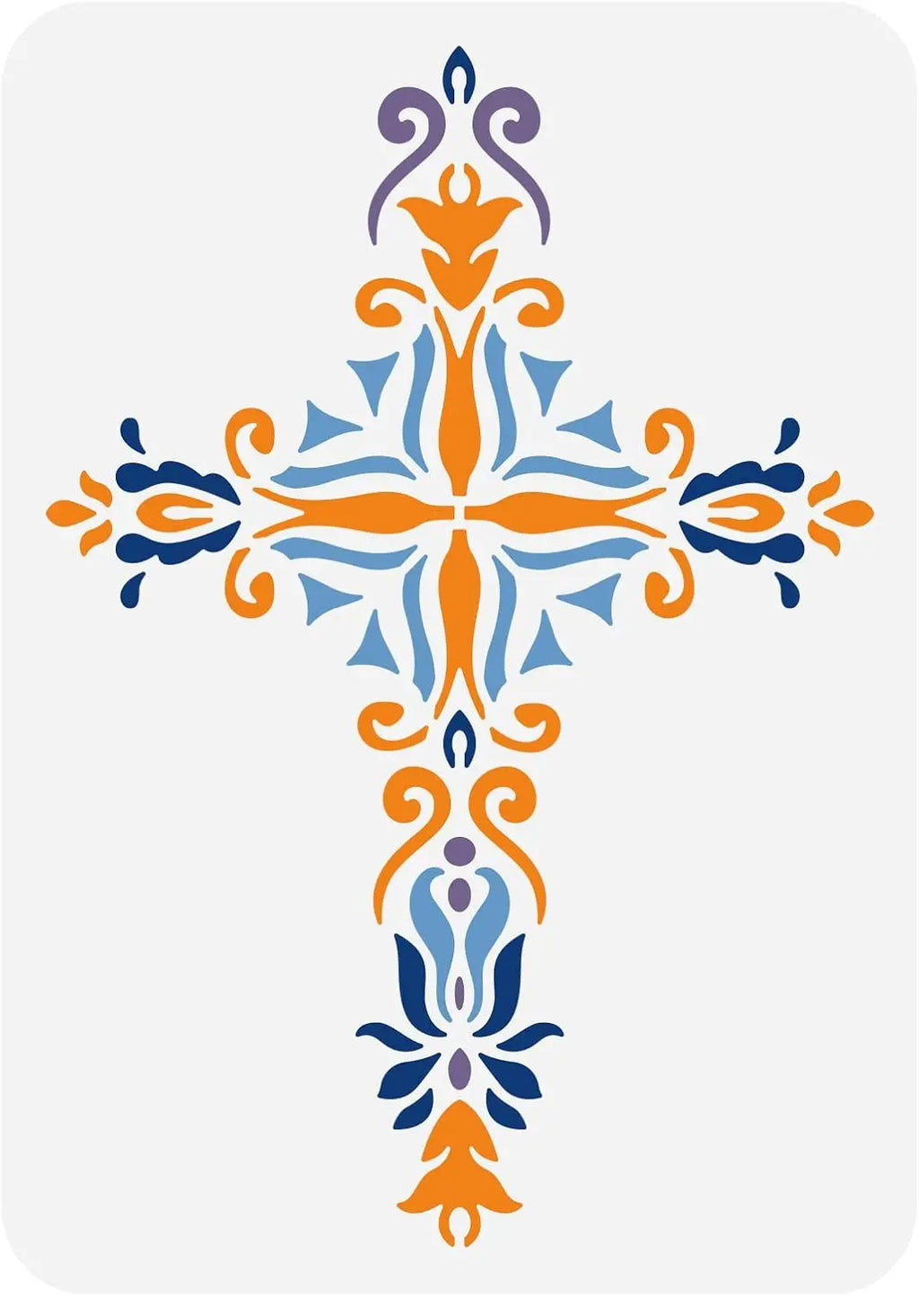 Crucifix Cross Painting Stencil 8.3x11.7" | DIY Scrapbooking Craft Stencil Axl AECH04-15642