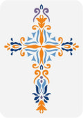 Crucifix Cross Painting Stencil 8.3x11.7" | DIY Scrapbooking Craft Stencil Axl AECH04-15642