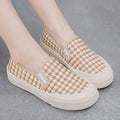 Lorilury Women's Canvas Slip-On Platform Sneakers | Casual Canvas Platform Sneakers Axl Beige 35 China Mainland