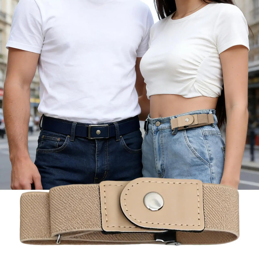 No-Buckle Elastic Belt 2-Pack – Invisible Fit for Women & Men Elastic Waist Belt Axl