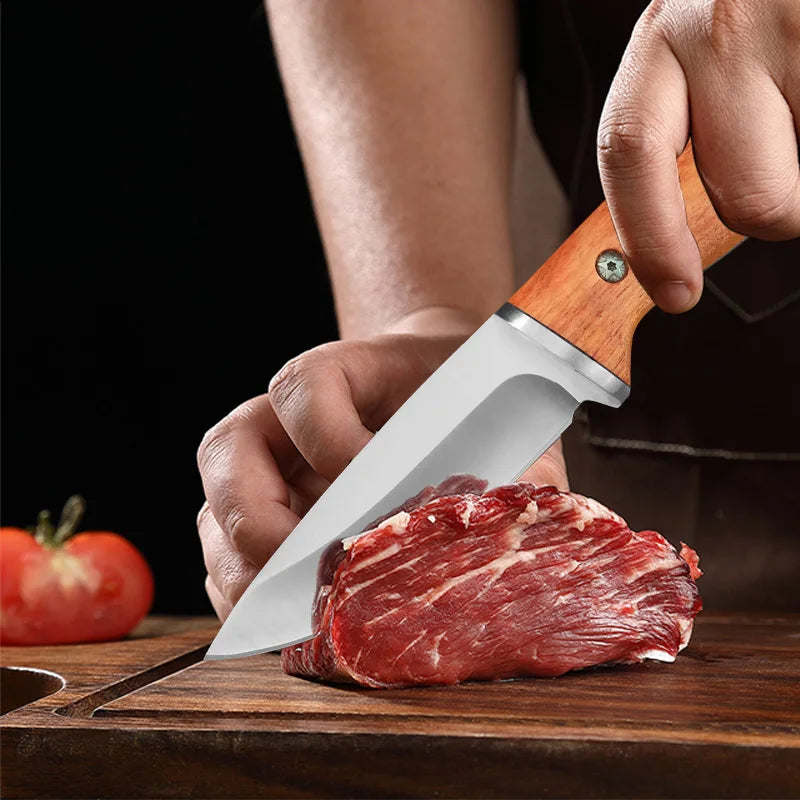 InLeung Handmade Forged Boning Butcher Chef Knife | Steel Forged Kitchen Knife Axl