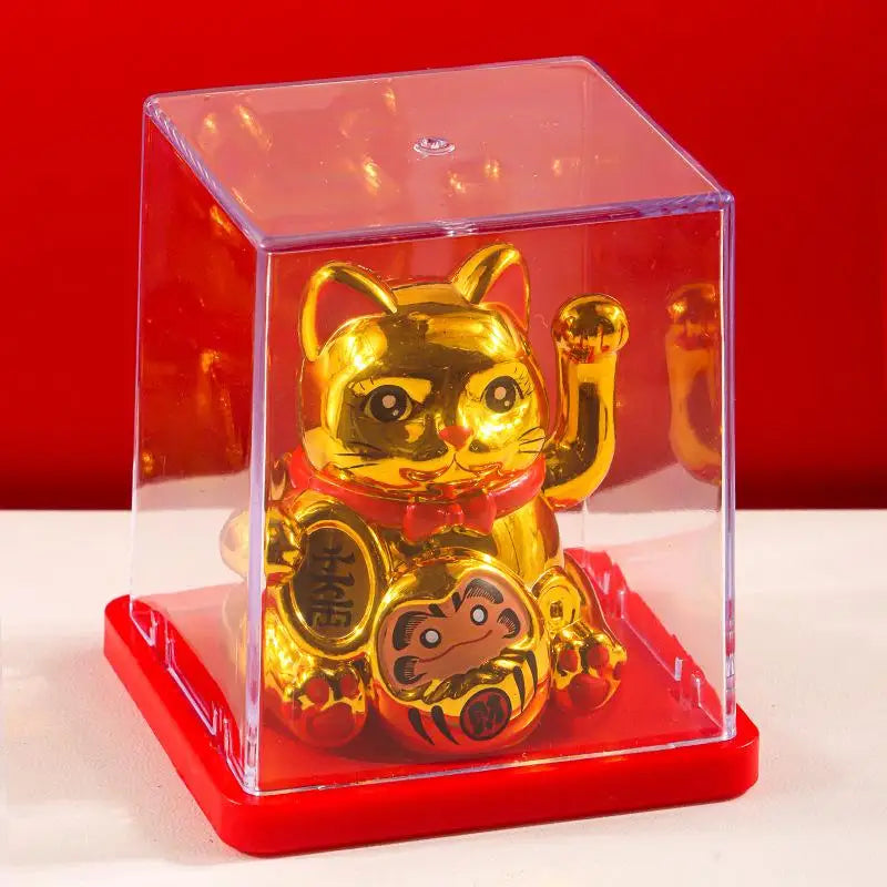 Solar Lucky Beckoning Cat Ornament – Home & Office Décor Solar Cat Ornament Axl A4
