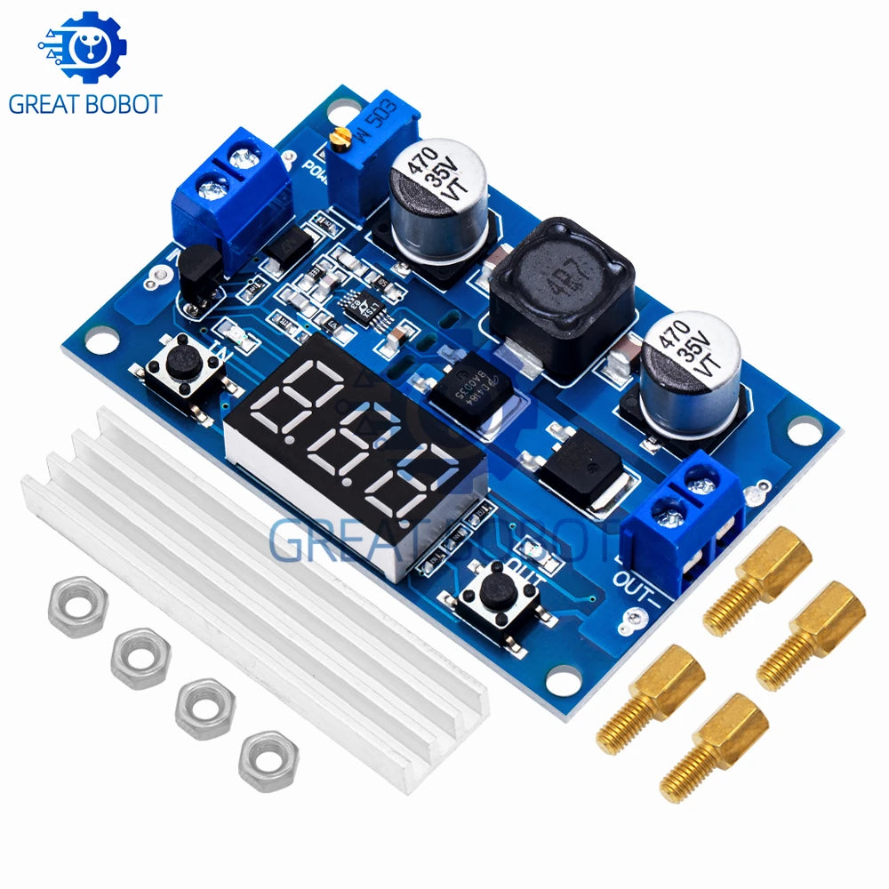 DC-DC LTC1871 Step-Up Boost Converter 3-35V with Voltmeter Boost Converter Module Axl
