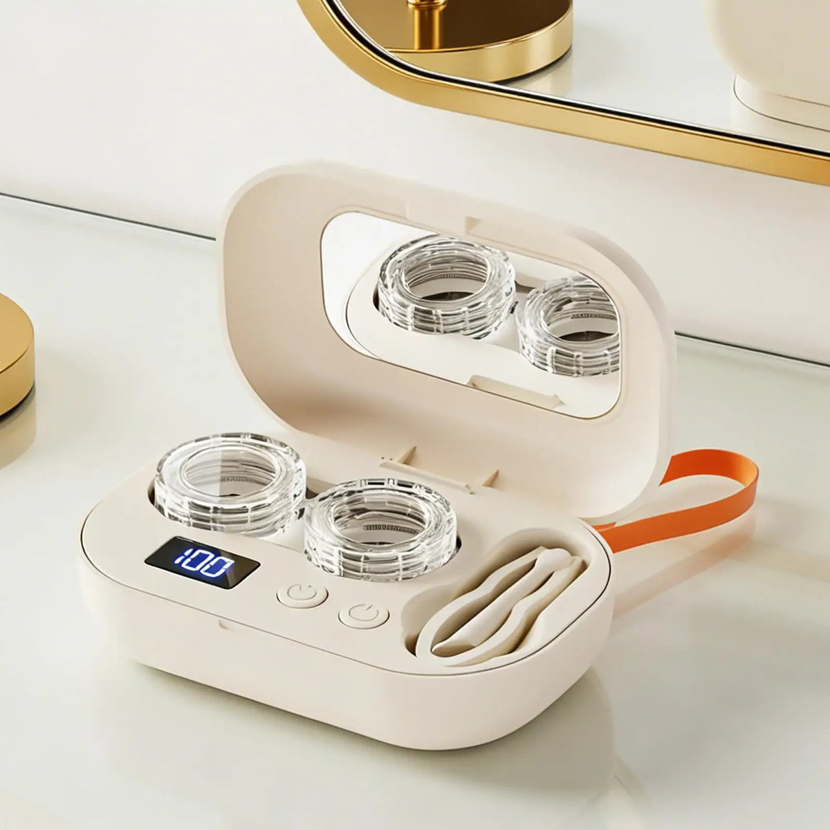 Ultrasonic Contact Lens Cleaner – Portable Electric Case Lens Cleaning Case Axl