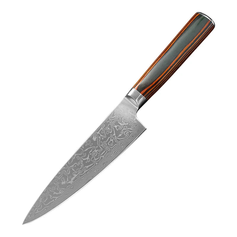 InLeung Damascus Steel Boning Knife – Wood Handle Chef's Knife Damascus Chef's Knife Axl Damascus Knife