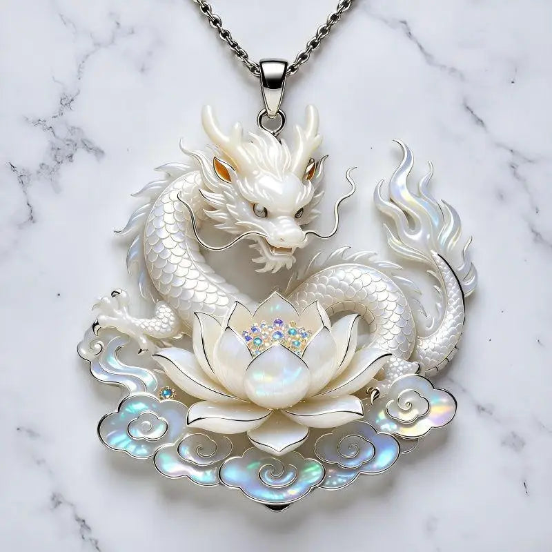 Nine-Tailed Fox Enamel Pendant Necklace | Chinese Mythology Enamel Pendant Necklace Axl A5