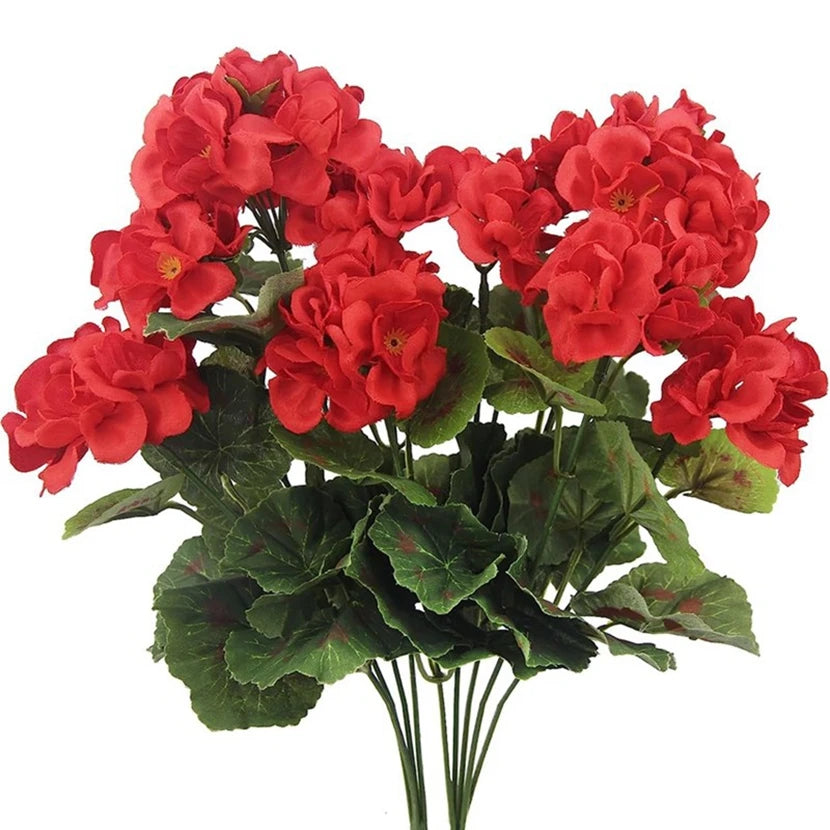 Silk Begonia Artificial Flowers – Wedding, Home & Party Decor Artificial Silk Flowers Axl Red 1pc