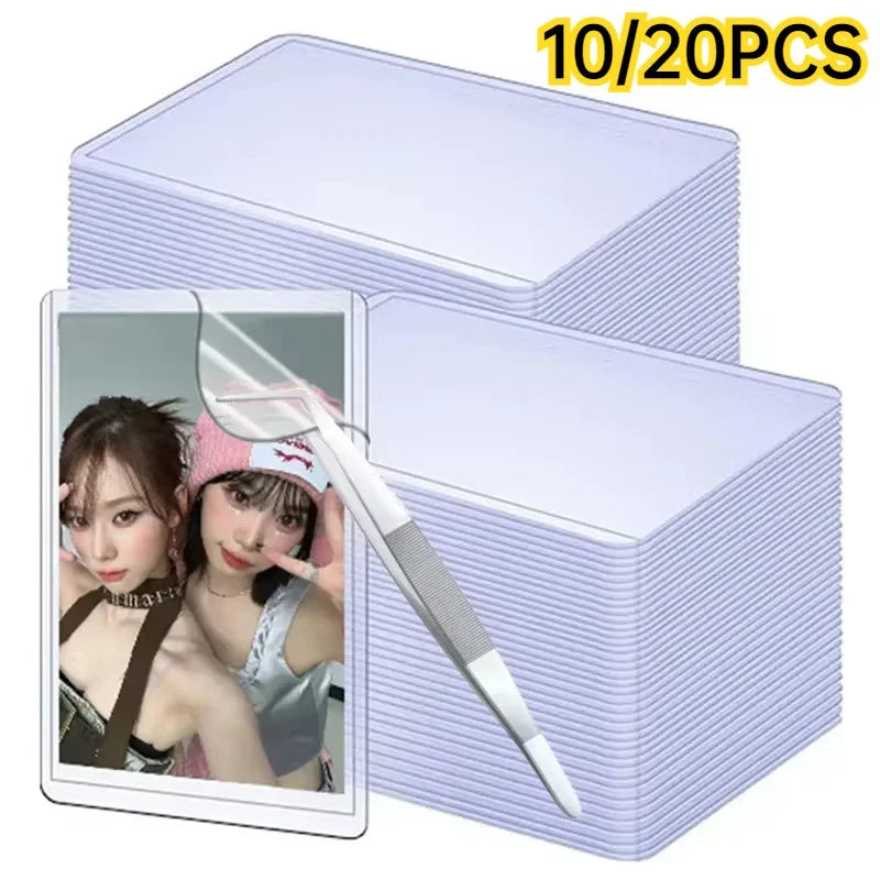 Transparent Kpop Card Holders with Protective Film – 10/20 Pack Card Holder Sleeves Axl