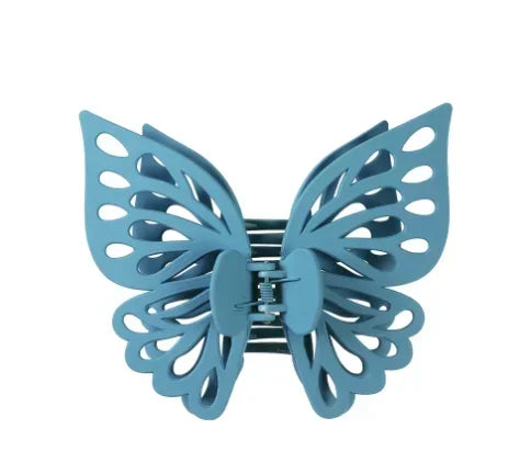 Large Hollow Butterfly Hair Claw Clip – Korean Fairy Style Hair Claw Clip Axl Lake Blue