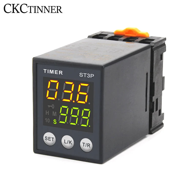 LCD Digital Programmable Time Relay ST3P 12V/24V/220V + Socket Programmable Time Relay Axl