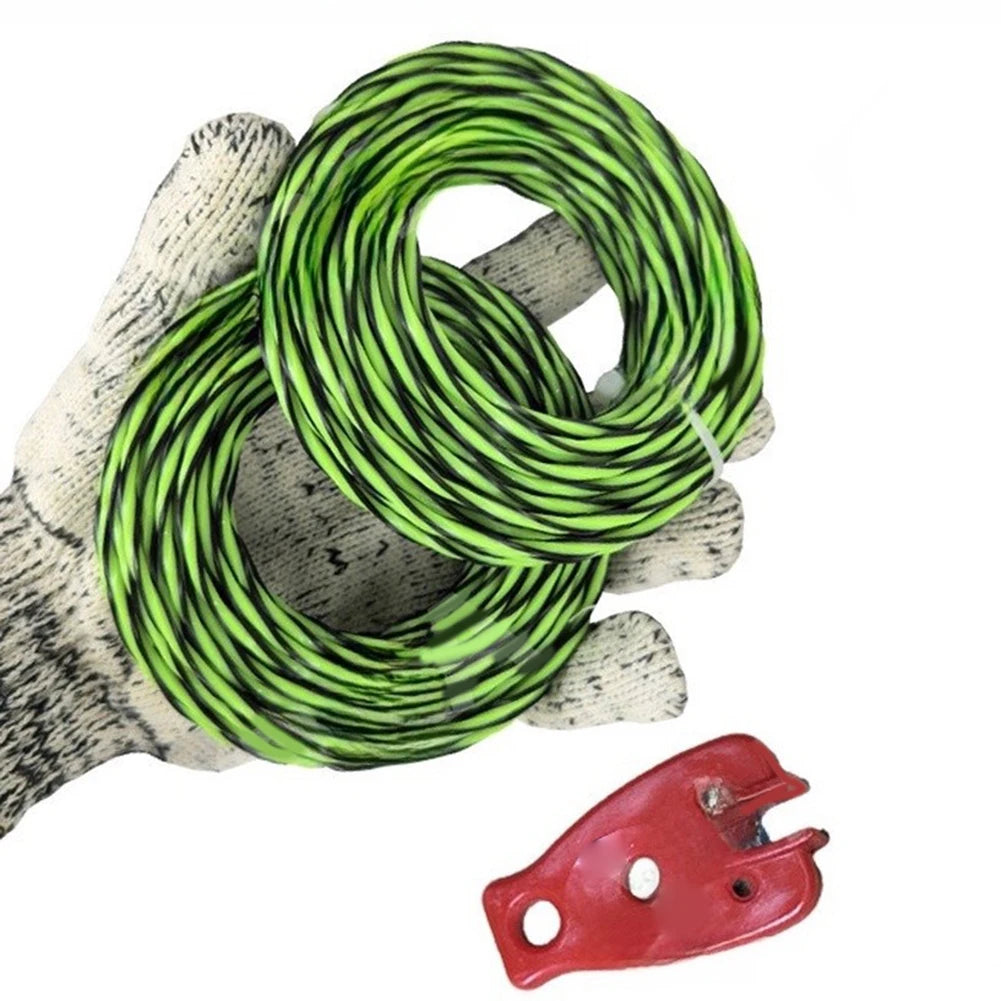 Twisted Dual-Color Nylon Trimmer Line 4 Rolls + 2 Cutters Trimmer Line Set Axl
