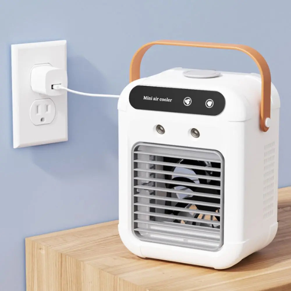 Desktop Bladeless Spray Fan – USB Rechargeable Humidifying Cooler Desktop Spray Fan Axl