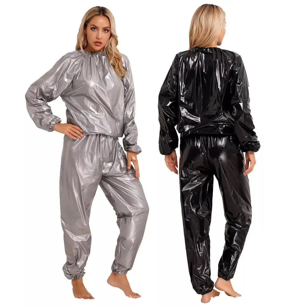 PVC Sauna Suit Set – Men & Women Sweat Fitness Suit Sauna Sweat Suit Axl