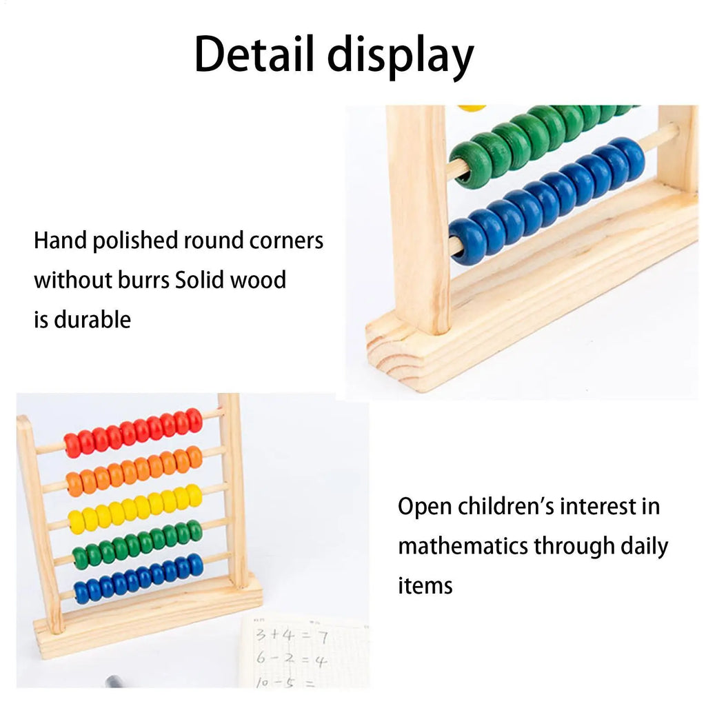 Wooden Abacus Toy – Colorful Counting Beads for Toddlers Educational Abacus Toy Axl