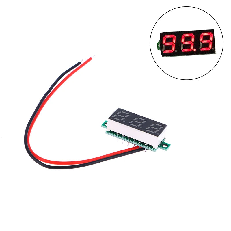DC 2.4-40V Mini LED Digital Voltmeter – Car & Battery Tester Digital Voltmeter Axl Red