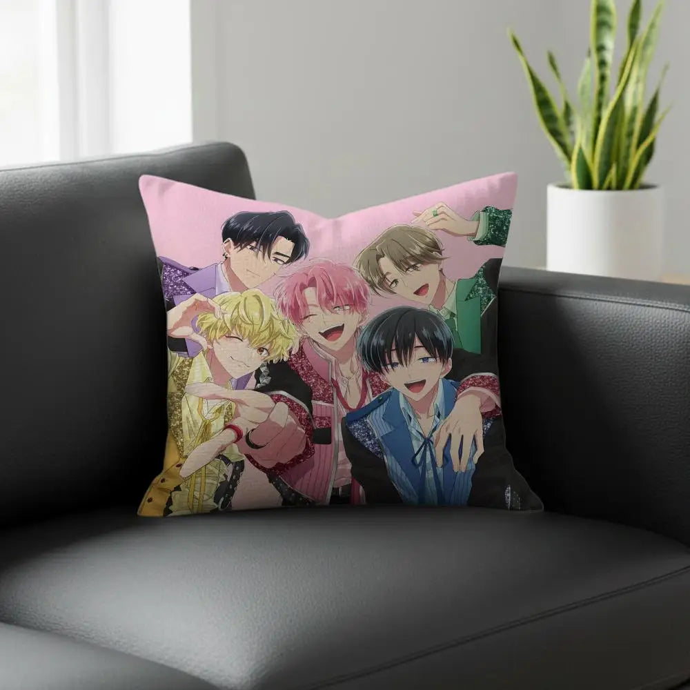 Anime Linen Cushion Cover – Sofa, Bedroom & Chair Pillow Case Linen Cushion Cover Axl White1 30X30cm