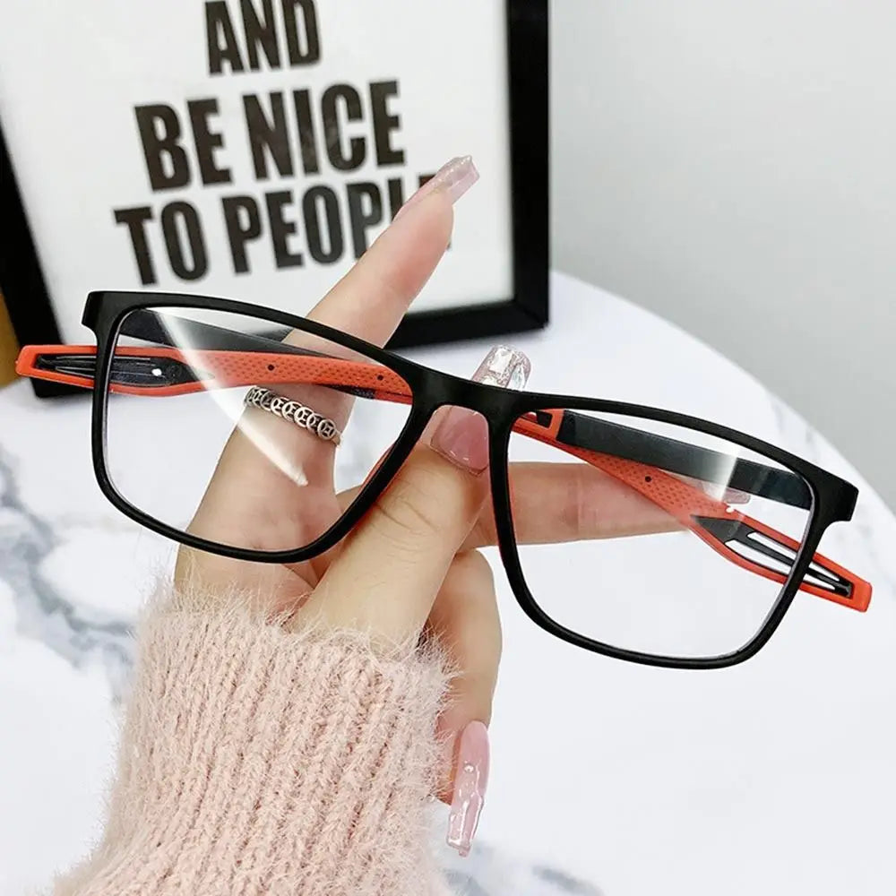 Ultralight TR Sports Prescription Glasses | Anti Blue Light Prescription Sports Glasses Axl Strength -350 Red