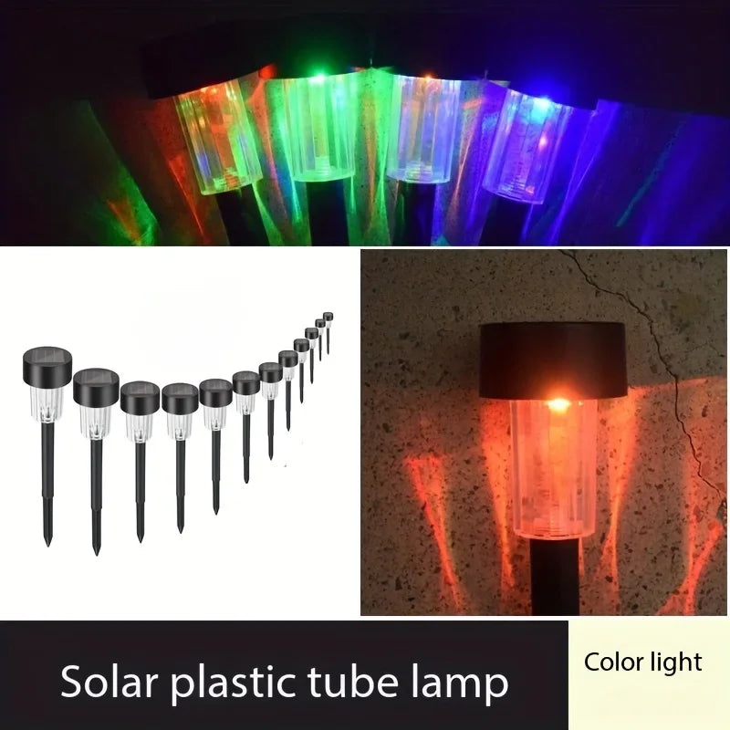 Solar Pathway Lights 12-Pack – Waterproof LED Garden Stake Lamps Solar Garden Lights Axl 10pcs Color-B