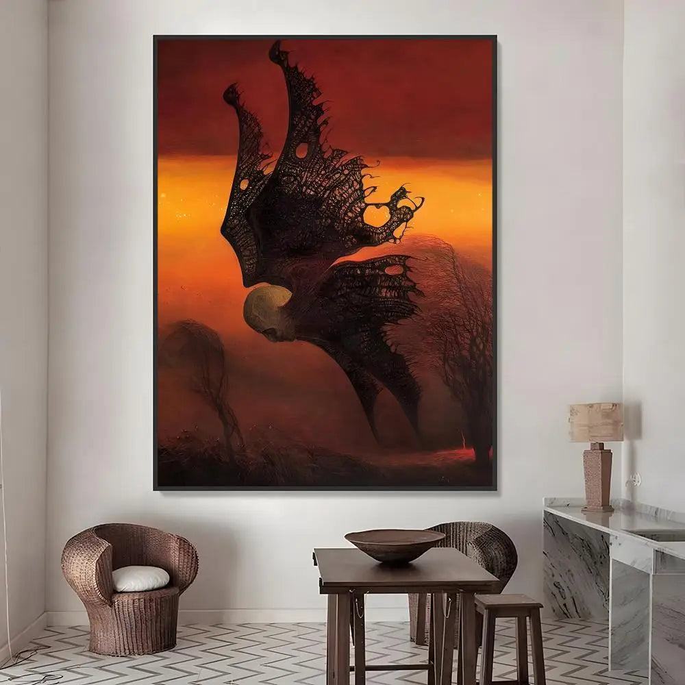 Zdzisław Beksiński Art Stickers – HD Waterproof Wall Decor Art Wall Stickers Axl