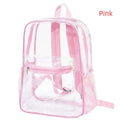 Clear PVC Stadium Backpack – Waterproof Transparent Bag Clear PVC Backpack Axl Pink