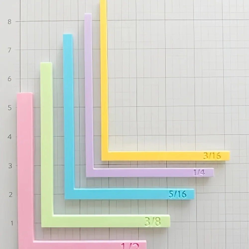 Color-Coded Paper Crafting Alignment Guides | 5/7Pc Set Crafting Alignment Rulers Axl Style1 -without box-
