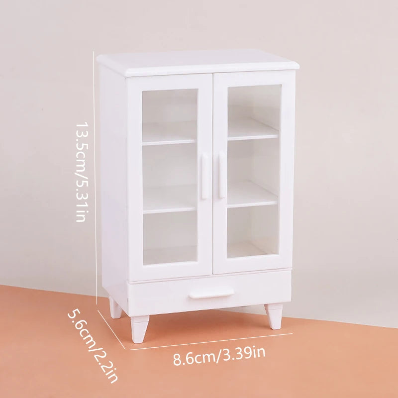 1:12 Dollhouse Miniature Cupboard & Cabinet Furniture Set 2 Pcs Dollhouse Miniature Furniture Axl one size