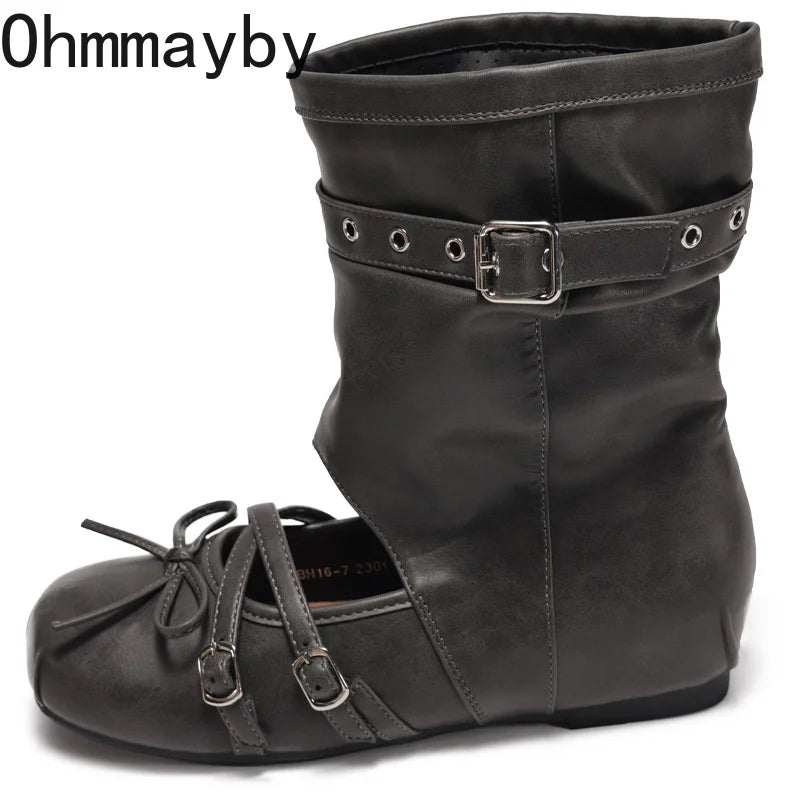 Women's Vintage Hollow Wedge Sandal Boots – Slip-On Western Wedge Sandal Boots Axl
