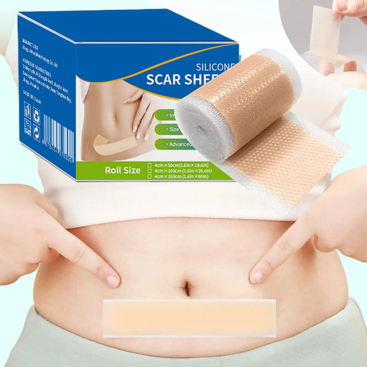Silicone Scar Sheets – Reusable Self-Adhesive Breathable Tape Silicone Scar Tape Axl