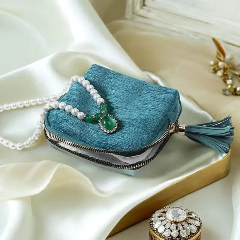 5-Layer Velvet Jewelry Storage Bag – Portable Travel Case Jewelry Storage Bag Axl