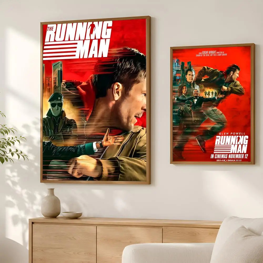 The Running Man HD PVC Self-Stick Wall Art Poster | Waterproof Wall Art Poster Axl