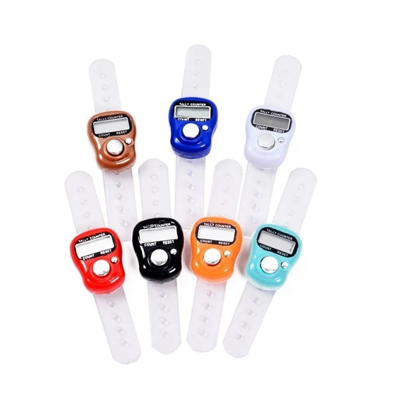 2-Pack LCD Digital Finger Tally Counter – Knitting Row Tracker Knitting Row Counter Axl Random color